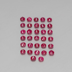 Ruby Gemstone in 2.9 mm Size for Sale, Ruby Stone in Pink Red Color