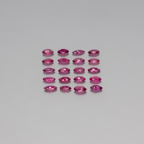 Ruby Gemstone in 3.8 x 1.9 mm Size for Sale, Ruby Stone in Pink Red Color