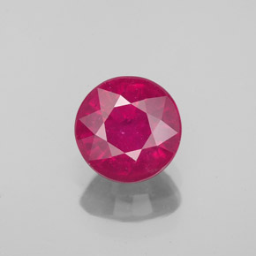1.70 ct Red Ruby Gemstone, Ruby Gem in Round Facet Shape for Sale.