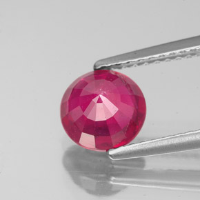 Ruby Gemstone in 7 mm (calibrated) Size for Sale, Ruby Stone in Pink Red Color