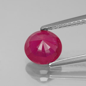 Ruby Gemstone in 7 mm (calibrated) Size for Sale, Ruby Stone in Pink Red Color