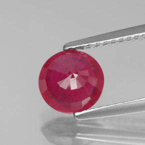 Ruby Gemstone in 7 mm (calibrated) Size for Sale, Ruby Stone in Pink Red Color