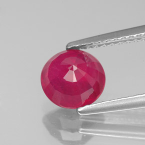 Ruby Gemstone in 7 mm (calibrated) Size for Sale, Ruby Stone in Pink Red Color