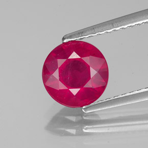 1.56 ct Red Ruby Gemstone, Ruby Gem in Round Facet Shape for Sale.