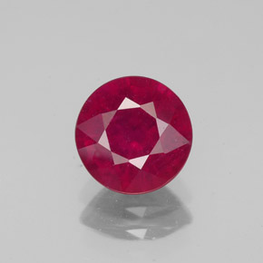 1.80 ct Red Ruby Gemstone, Ruby Gem in Round Facet Shape for Sale.