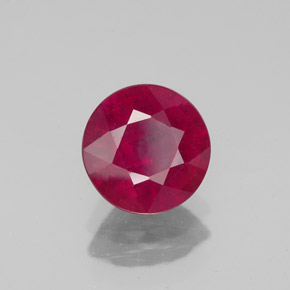 1.80 ct Red Ruby Stone, Natural Ruby in Round Facet Shape for Sale
