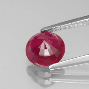Ruby Gemstone in 7 mm (calibrated) Size for Sale, Ruby Stone in Pink Red Color