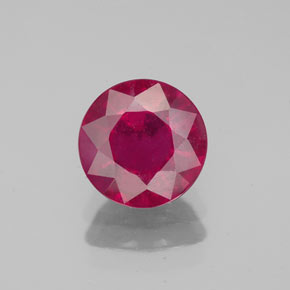 1.77 ct Red Ruby Gemstone, Ruby Gem in Round Facet Shape for Sale.