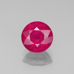 1.71 ct Red Ruby Gemstone, Ruby Gem in Round Facet Shape for Sale.