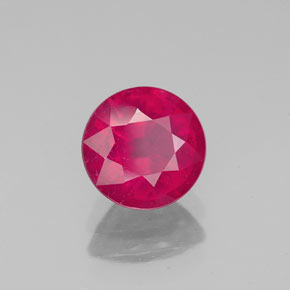 1.71 ct Red Ruby Stone, Natural Ruby in Round Facet Shape for Sale