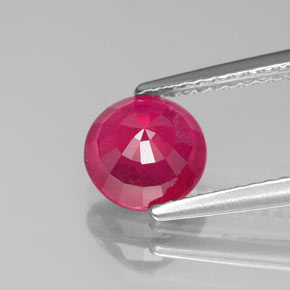 Ruby Gemstone in 7 mm (calibrated) Size for Sale, Ruby Stone in Pink Red Color