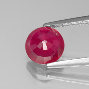 Ruby Gemstone in 7 mm (calibrated) Size for Sale, Ruby Stone in Pink Red Color