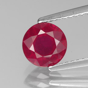1.50 ct Red Ruby Gemstone, Ruby Gem in Round Facet Shape for Sale.