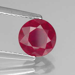 1.50 ct Red Ruby Stone, Natural Ruby in Round Facet Shape for Sale