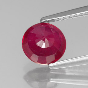 Ruby Gemstone in 7 mm (calibrated) Size for Sale, Ruby Stone in Pink Red Color