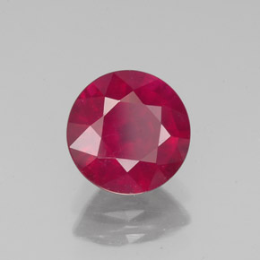1.82 ct Red Ruby Stone, Natural Ruby in Round Facet Shape for Sale