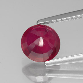 Ruby Gemstone in 7 mm (calibrated) Size for Sale, Ruby Stone in Pink Red Color