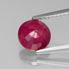 Ruby Gemstone in 7 mm (calibrated) Size for Sale, Ruby Stone in Pink Red Color
