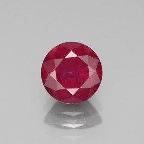 1.65 ct Red Ruby Gemstone, Ruby Gem in Round Facet Shape for Sale.