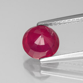 Ruby Gemstone in 7 mm (calibrated) Size for Sale, Ruby Stone in Pink Red Color