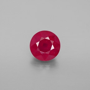 1.94 ct Red Ruby Gemstone, Ruby Gem in Round Facet Shape for Sale.