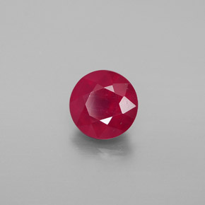 1.94 ct Red Ruby Stone, Natural Ruby in Round Facet Shape for Sale