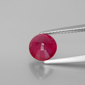 Ruby Gemstone in 7 mm (calibrated) Size for Sale, Ruby Stone in Pink Red Color