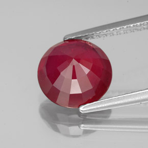 Ruby Gemstone in 9 mm (calibrated) Size for Sale, Ruby Stone in Pink Red Color