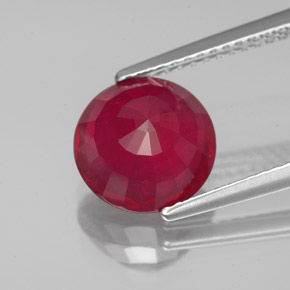 Ruby Gemstone in 9 mm (calibrated) Size for Sale, Ruby Stone in Pink Red Color
