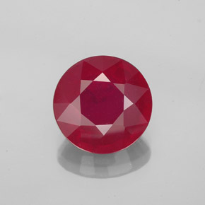 3.29 ct Red Ruby Gemstone, Ruby Gem in Round Facet Shape for Sale.