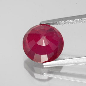 Ruby Gemstone in 9 mm (calibrated) Size for Sale, Ruby Stone in Pink Red Color