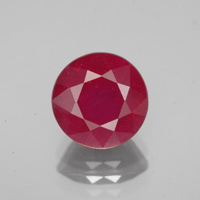 3.79 ct Red Ruby Gemstone, Ruby Gem in Round Facet Shape for Sale.