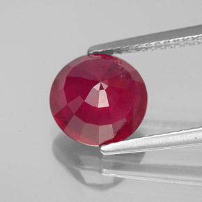 Ruby Gemstone in 9 mm (calibrated) Size for Sale, Ruby Stone in Pink Red Color