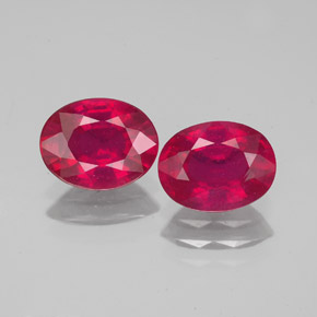2.94 ct Red Ruby Gemstone, Ruby Gem in Oval Facet Shape for Sale.
