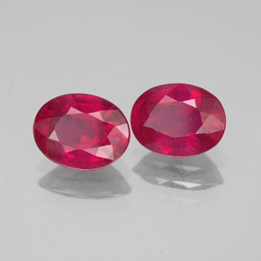 2.94 ct Red Ruby Stone, Natural Ruby in Oval Facet Shape for Sale