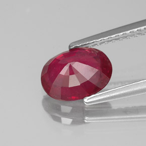 Ruby Gemstone in 8 x 6 mm (calibrated) Size for Sale, Ruby Stone in Pink Red Color