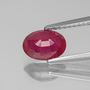 Ruby Gemstone in 8 x 6 mm (calibrated) Size for Sale, Ruby Stone in Pink Red Color