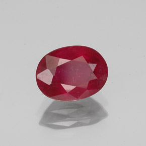 1.73 ct Red Ruby Stone, Natural Ruby in Oval Facet Shape for Sale