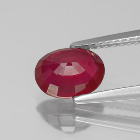 Ruby Gemstone in 8 x 6 mm (calibrated) Size for Sale, Ruby Stone in Pink Red Color