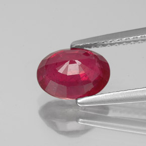 Ruby Gemstone in 8 x 6 mm (calibrated) Size for Sale, Ruby Stone in Pink Red Color