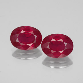 3.29 ct Red Ruby Gemstone, Ruby Gem in Oval Facet Shape for Sale.