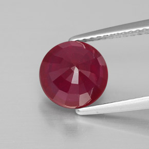Ruby Gemstone in 8 mm (calibrated) Size for Sale, Ruby Stone in Pink Red Color
