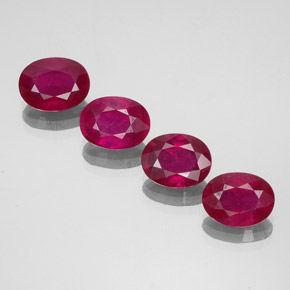 6.17 ct Red Ruby Gemstone, Ruby Gem in Oval Facet Shape for Sale.