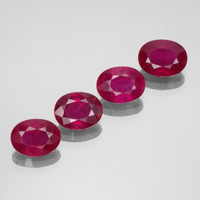 6.17 ct Red Ruby Stone, Natural Ruby in Oval Facet Shape for Sale
