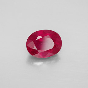 2.88 ct Red Ruby Stone, Natural Ruby in Oval Facet Shape for Sale