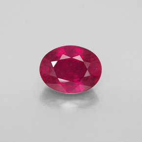 2.86 ct Red Ruby Gemstone, Ruby Gem in Oval Facet Shape for Sale.