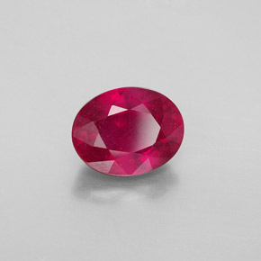 2.86 ct Red Ruby Stone, Natural Ruby in Oval Facet Shape for Sale