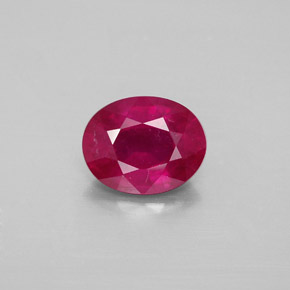 2.28 ct Red Ruby Gemstone, Ruby Gem in Oval Facet Shape for Sale.
