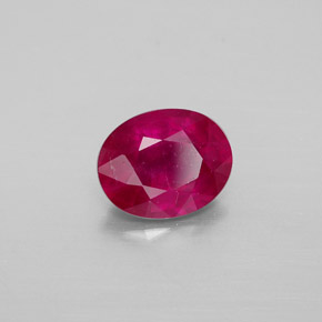 2.28 ct Red Ruby Stone, Natural Ruby in Oval Facet Shape for Sale