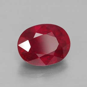 2.74 ct Red Ruby Stone, Natural Ruby in Oval Facet Shape for Sale